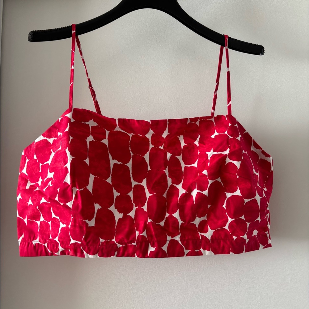 NWT Women’s Geometric Print Spaghetti Strap Crop Top